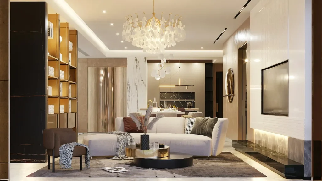 Elegant modern living room interior